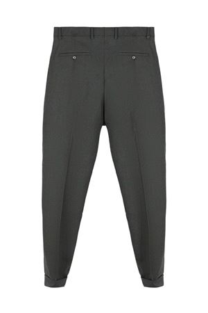 Grey melange virgin wool Robert trousers BE ABLE | ROBERTWMLGRISCUROMELANGE
